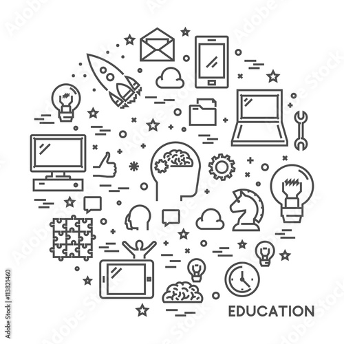 Line design concept for online education