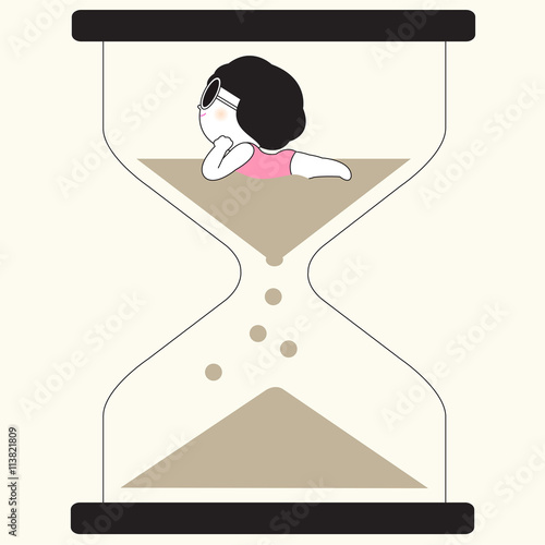 Holiday Time Is Running Out Character illustration
