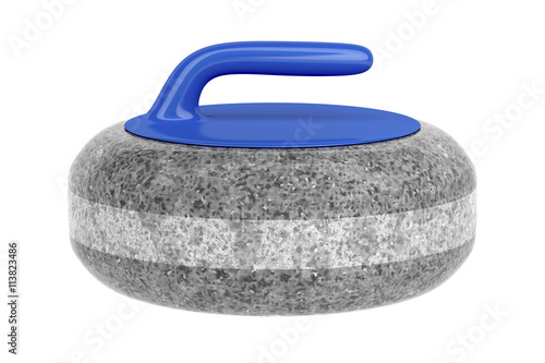 Side view of curling stone photo