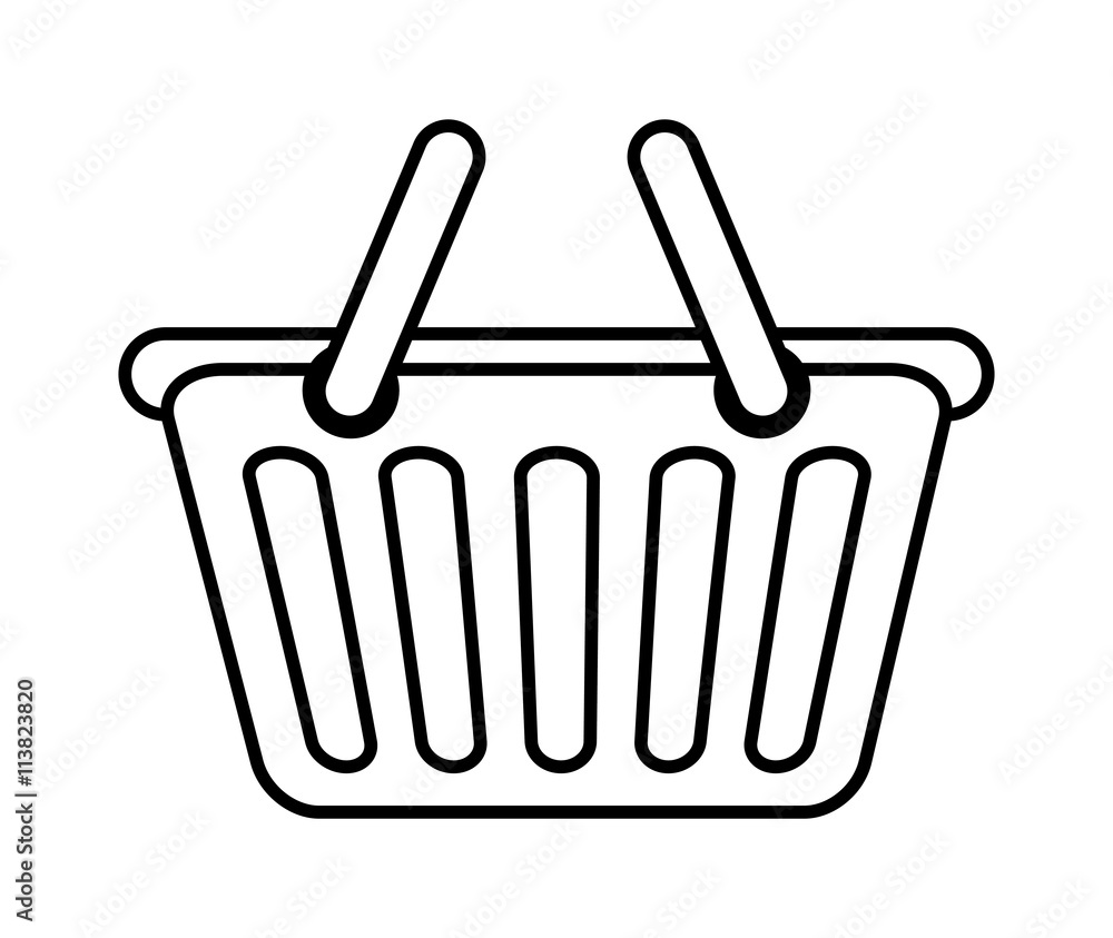 Shopping basket icon. Shopping and commerce design. vector graph Shopping basket icon. Shopping and commerce design. vector graph
