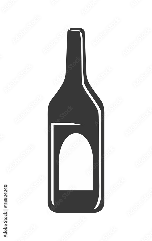 bottle of wine icon. Menu design. vector graphic bottle of wine icon. Menu design. vector graphic