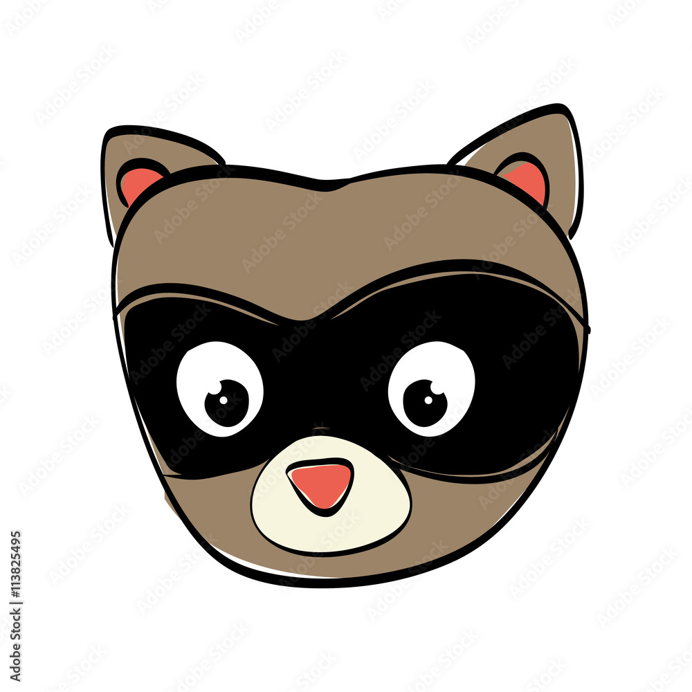 raccoon cartoon icon. cute animal design. vector graphic raccoon cartoon icon. cute animal design. vector graphic