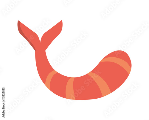 Schrimp icon. Food design. vector graphic