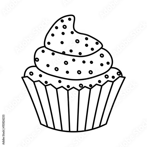 Cupcake icon. Sweet Food design. vector graphic