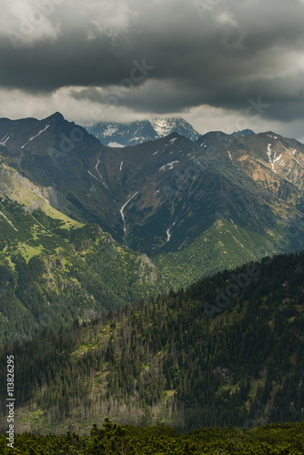 dramatic clouds over high Tatra mountains peaks © marcin jucha