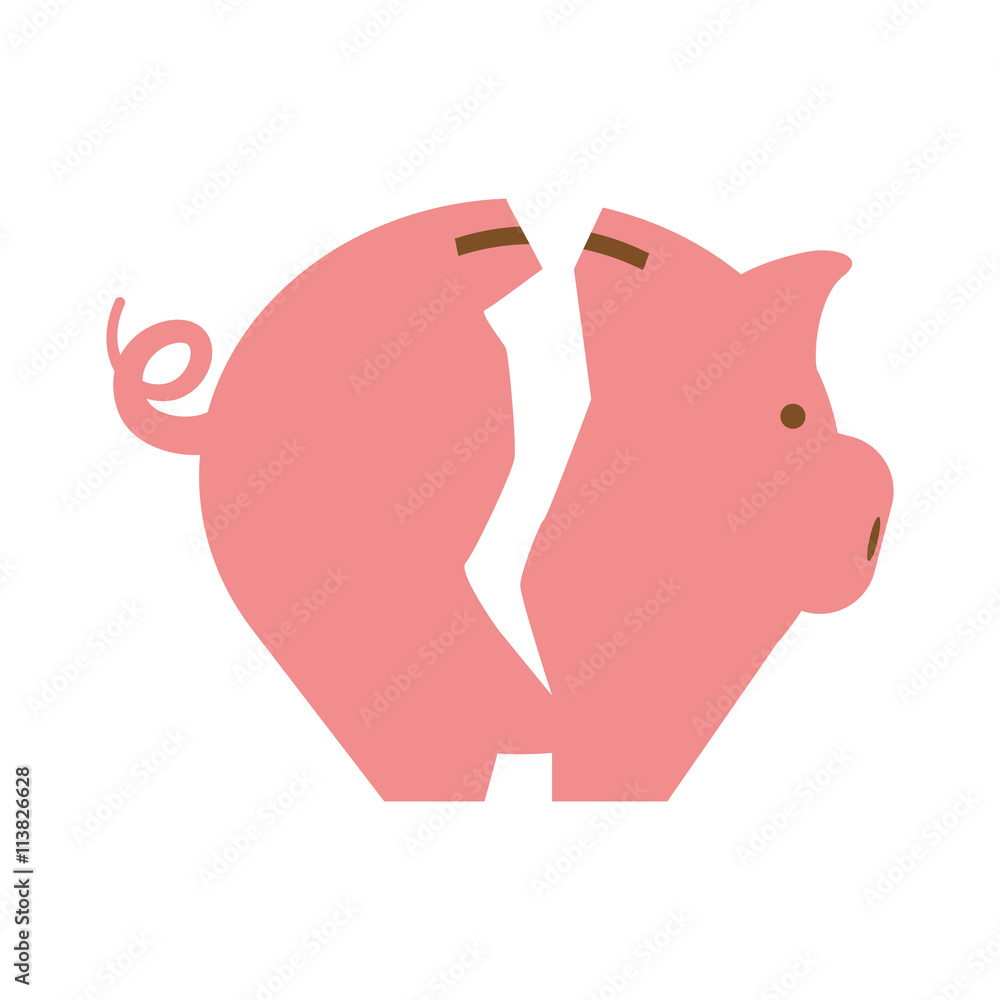 Obraz premium Piggy icon. Money and Financial item design. vector graphic