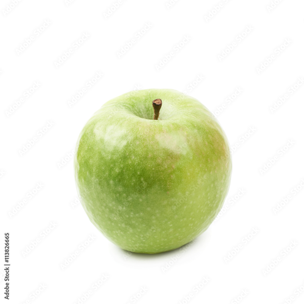 Green granny Smith apple isolated