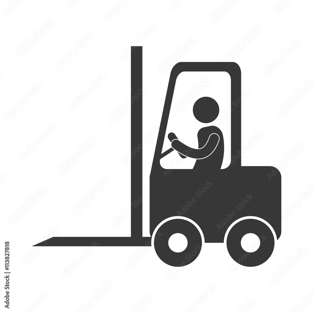 Forklift icon. Delivery and Shipping design. vector graphic