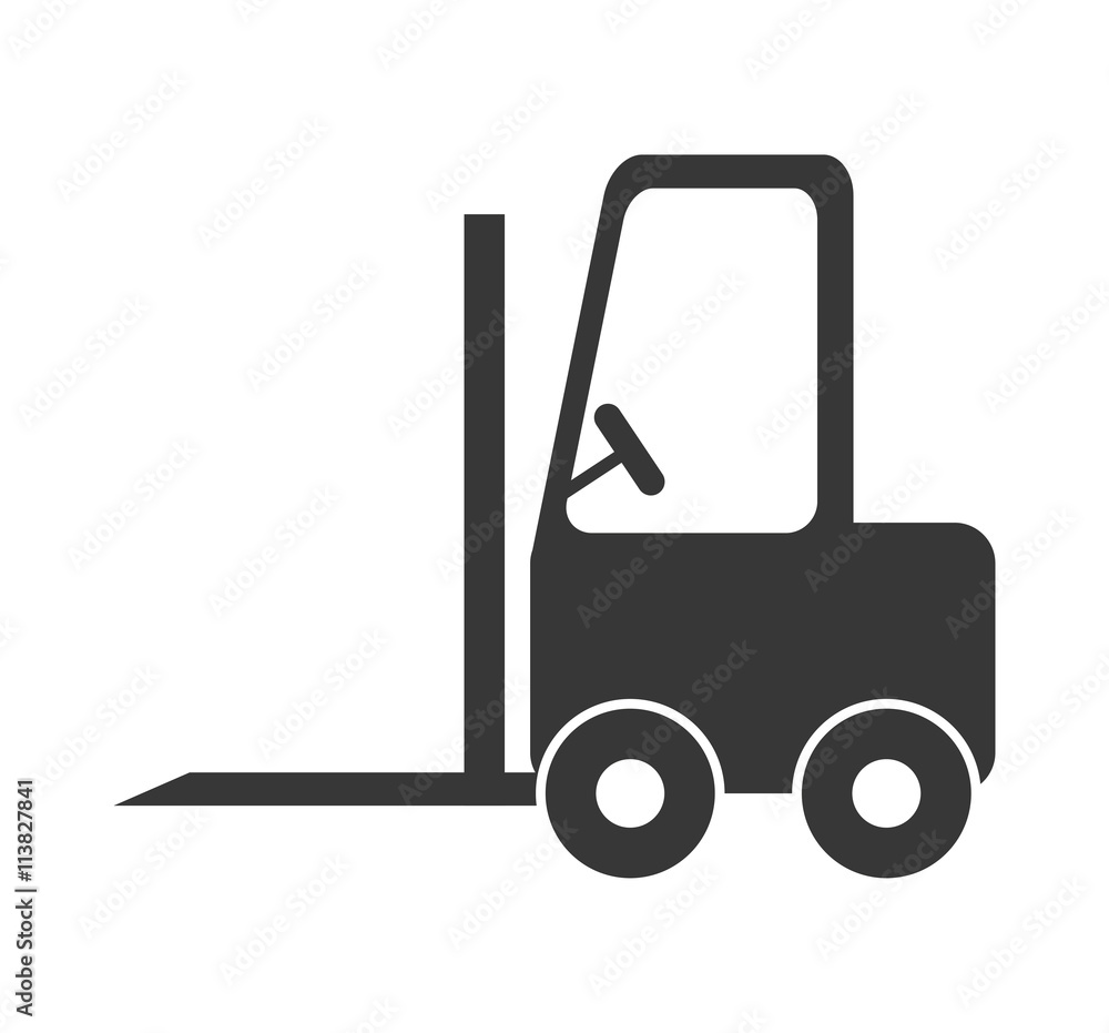 Forklift icon. Delivery and Shipping design. vector graphic
