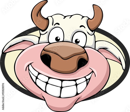 Happy cartoon cow 