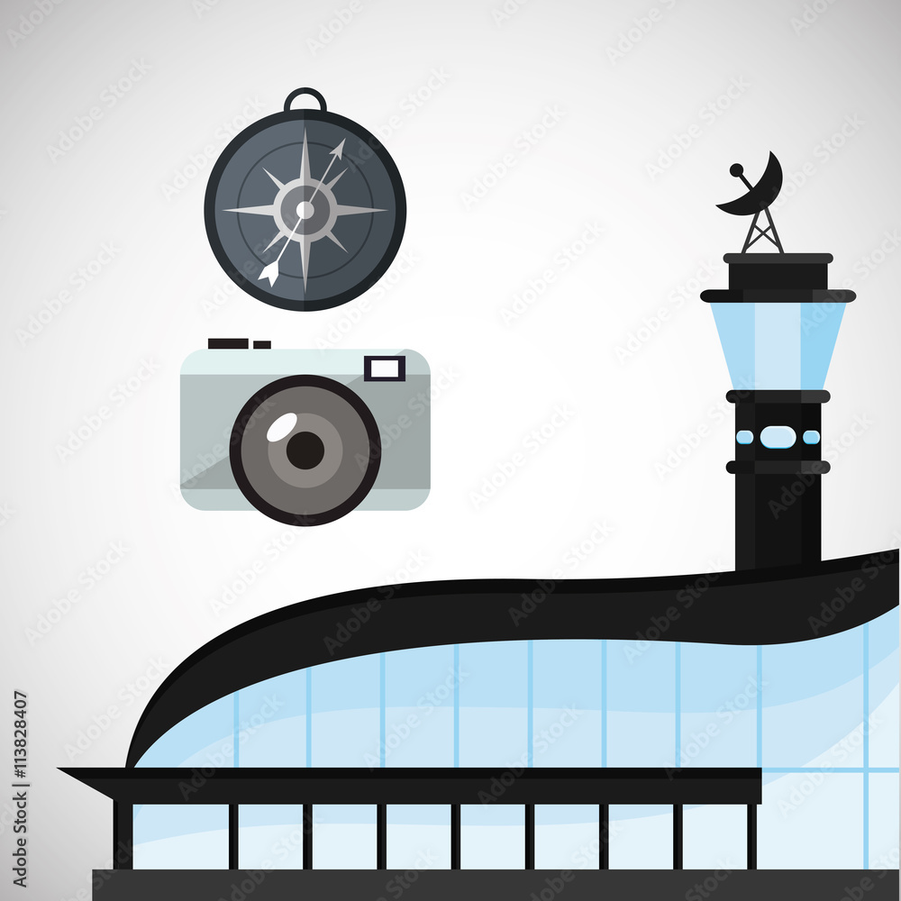 Airport design. travel icon. flat illustration, vector graphic