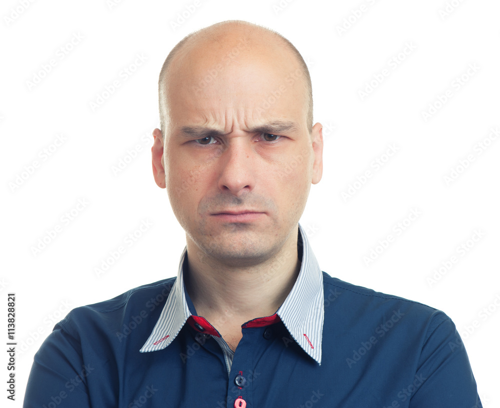 expressions of bald man - angry expressions of bald man - angry