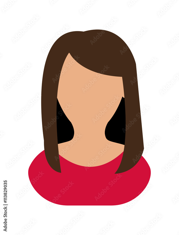 Avatar woman icon. People design. vector graphic Avatar woman icon. People design. vector graphic