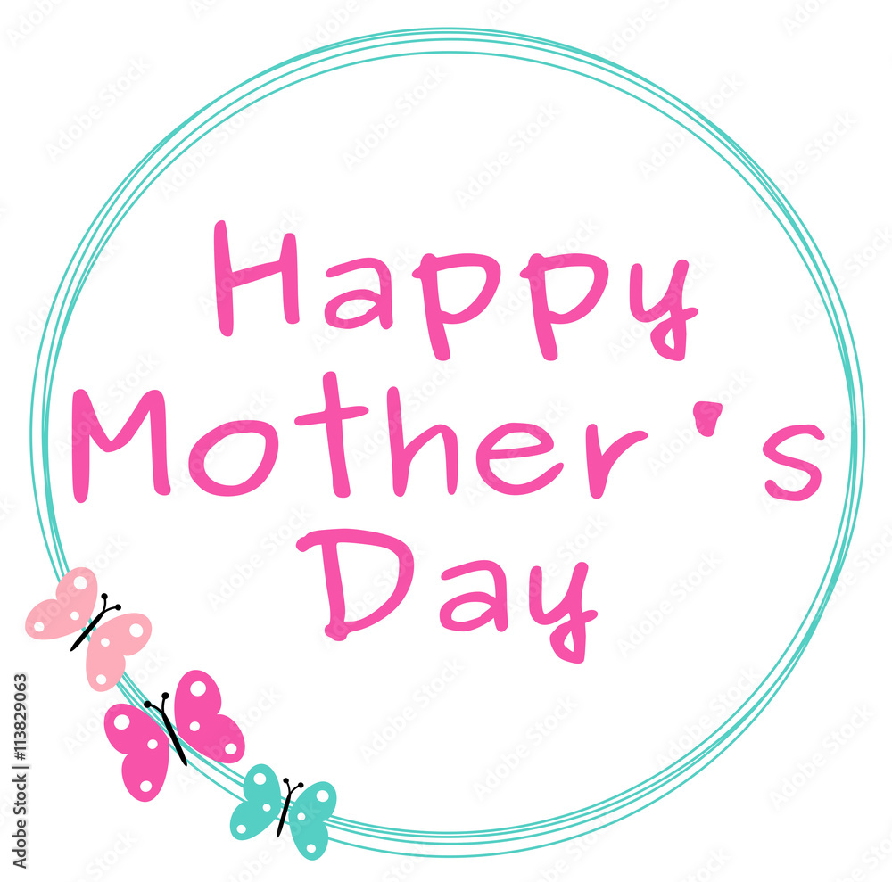 cute colorful happy mother's day background vector illustration