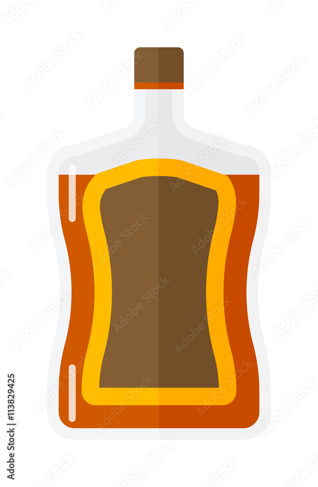 Whiskey bottle vector icon Whiskey bottle vector icon