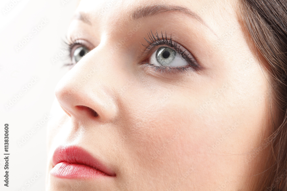 Close-up photo of a beautiful woman's eyes