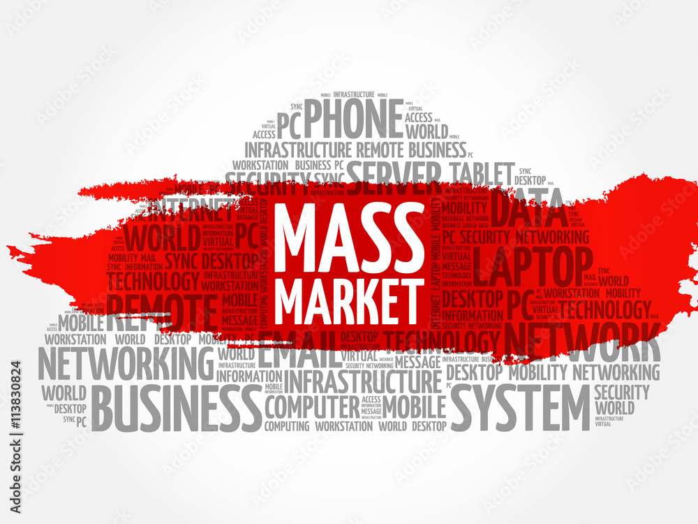 Fototapeta premium Mass Market word cloud concept