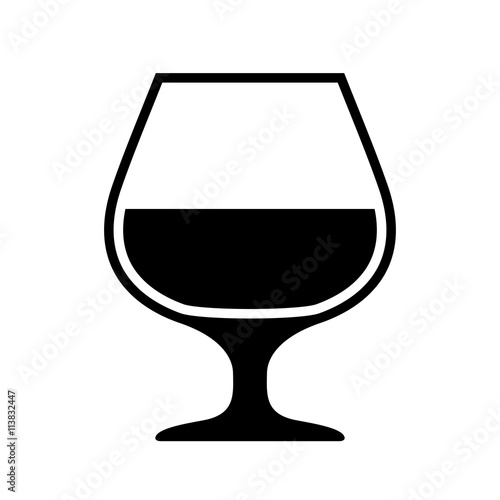Alcohol cognac glass icon