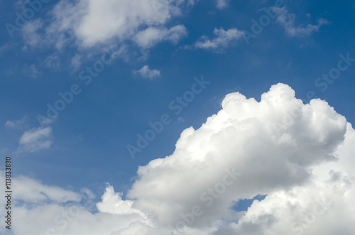 Beautiful scene of blue sky and clouds