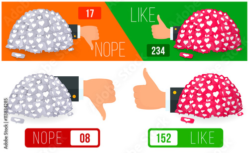 Likes and dislike illustration.