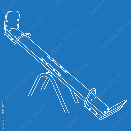 swing balancer for children, set, doodle style, sketch illustration