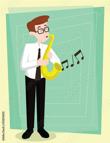Man playing saxophone