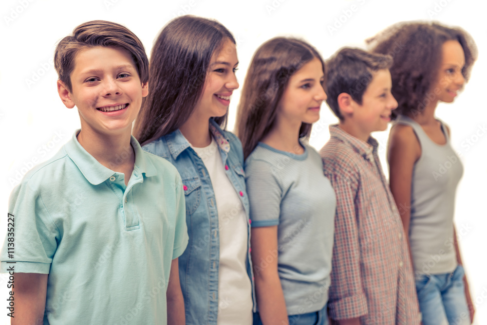 Fototapeta premium Group of teenagers