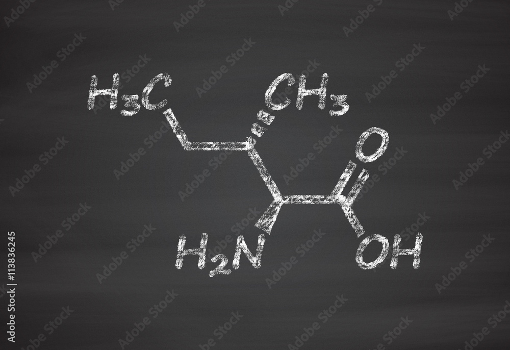 Isoleucine (L-isoleucine, Ile, I) amino acid molecule. Isoleucine (L-isoleucine, Ile, I) amino acid molecule.