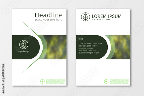 Green annual report business brochure flyer design template vector, Leaflet cover presentation abstract flat background, layout in A4 size for magazine, cover, poster design