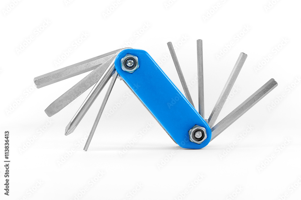 Multitool on white background. Multitool on white background.