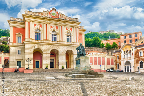 The iconic Piazza XV marzo, old town of Cosenza, Italy photo