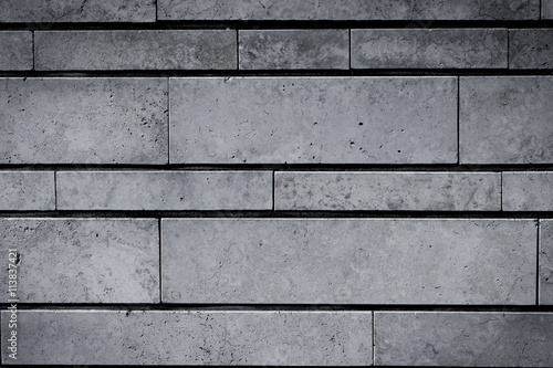 Gray stone wall closeup