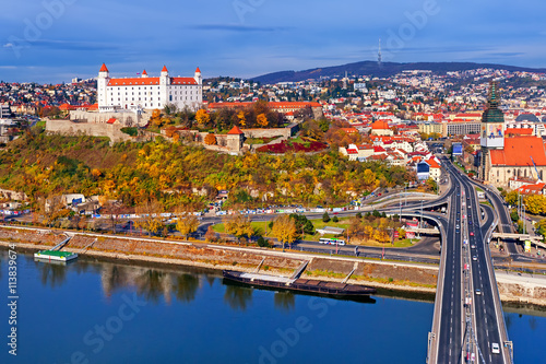 The castle and old town of Bratislava, Slovakia