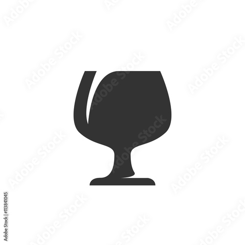 Wineglass icon isolated on white background