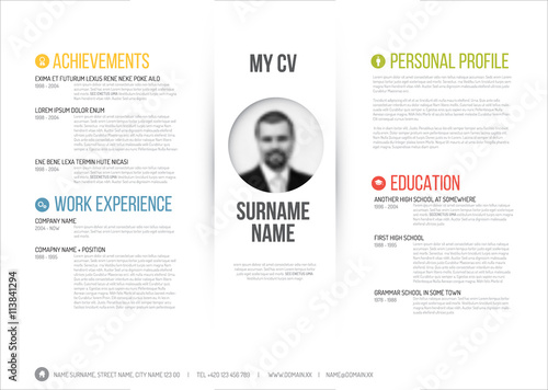 Vector minimalist cv / resume template