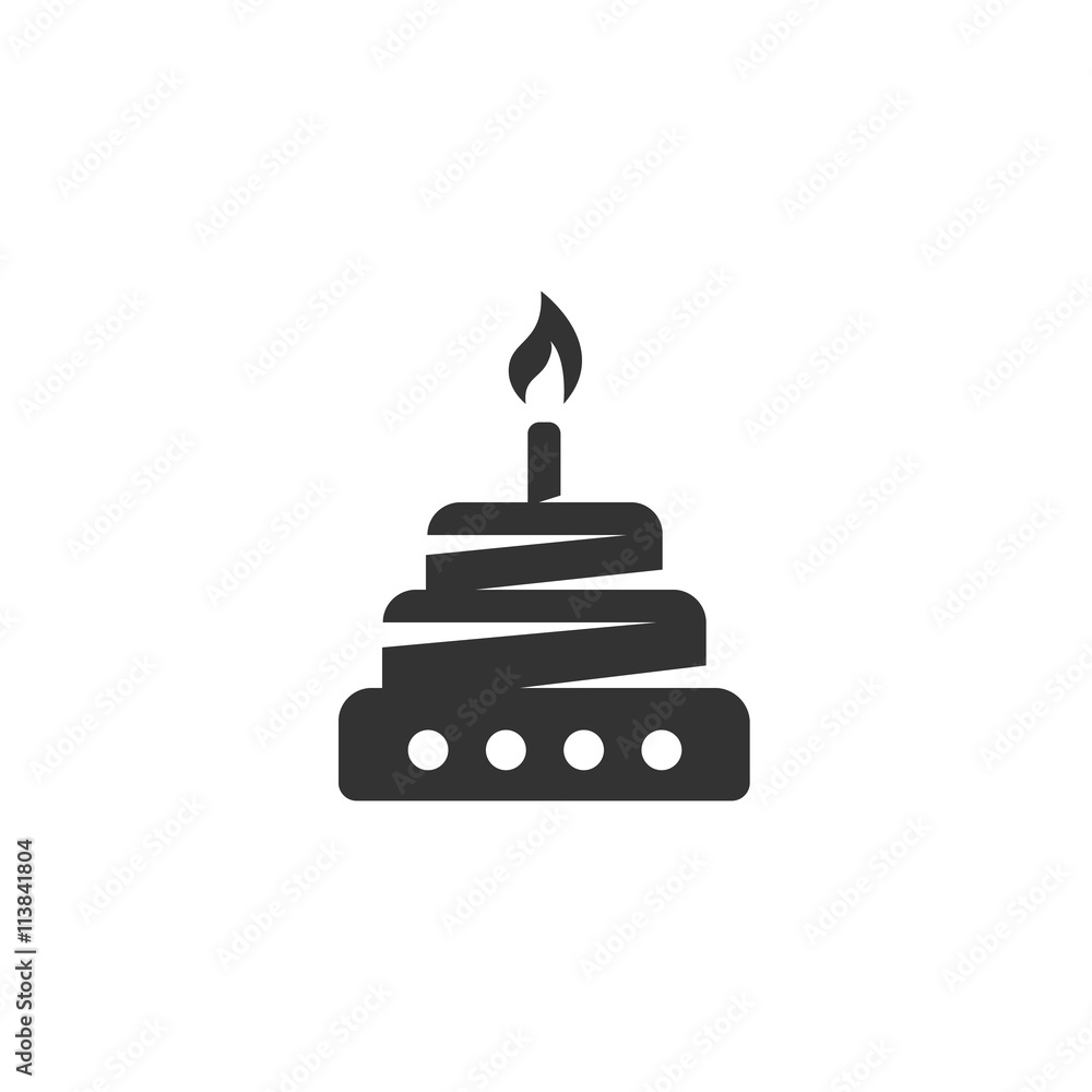 Vector Cake icon isolated on white background Vector Cake icon isolated on white background