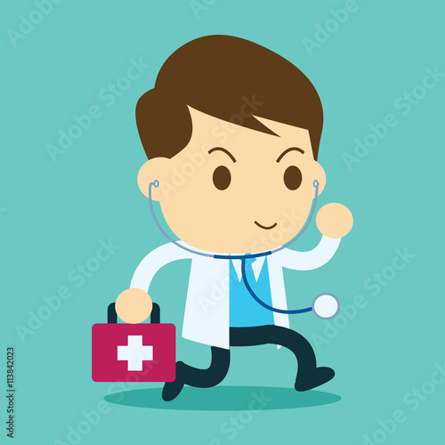 emergency doctor runs