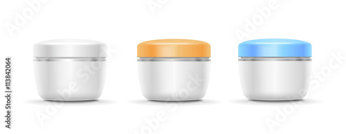 Blank Cosmetic Container for Cream, Powder or Gel. Vector