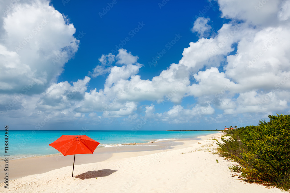 Idyllic beach at Caribbean