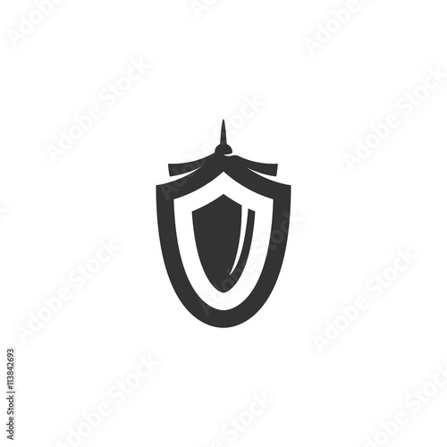 Vector Shield icon isolated on white background