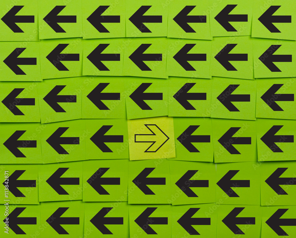 Arrows. Opposing concept. Arrows. Opposing concept.