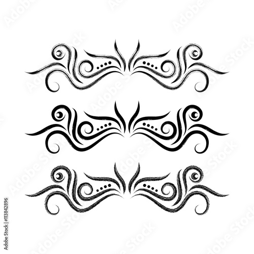 Vector hand drawn ornamental dividers