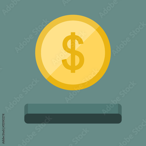 Coin icon and slot