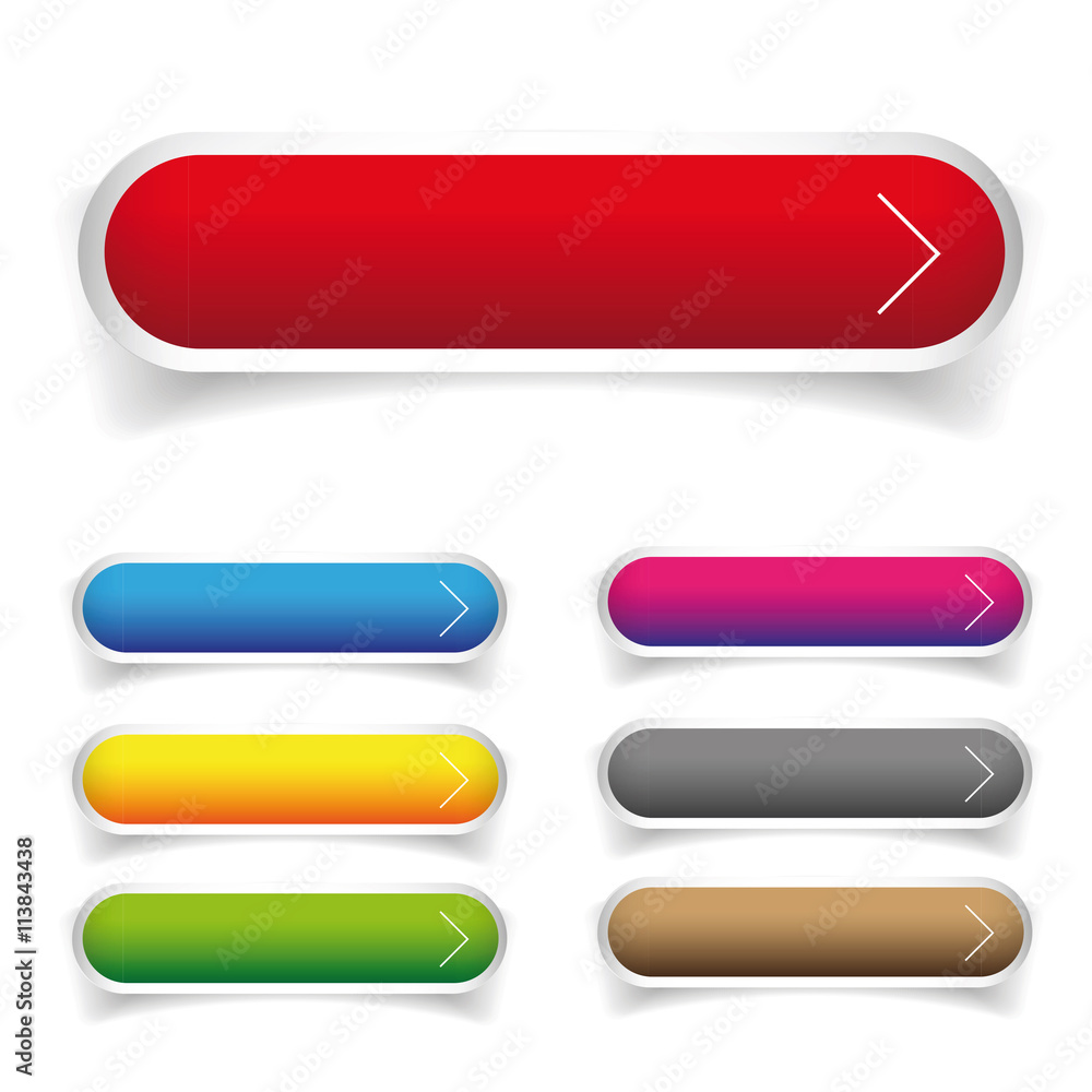 Empty web buttons vector - gree, blue, red Empty web buttons vector - gree, blue, red