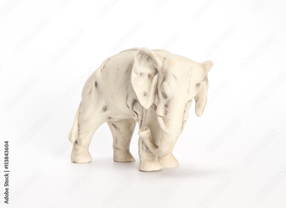 Fototapeta premium Statuette elephant XIX century (roasting on a biscuit)