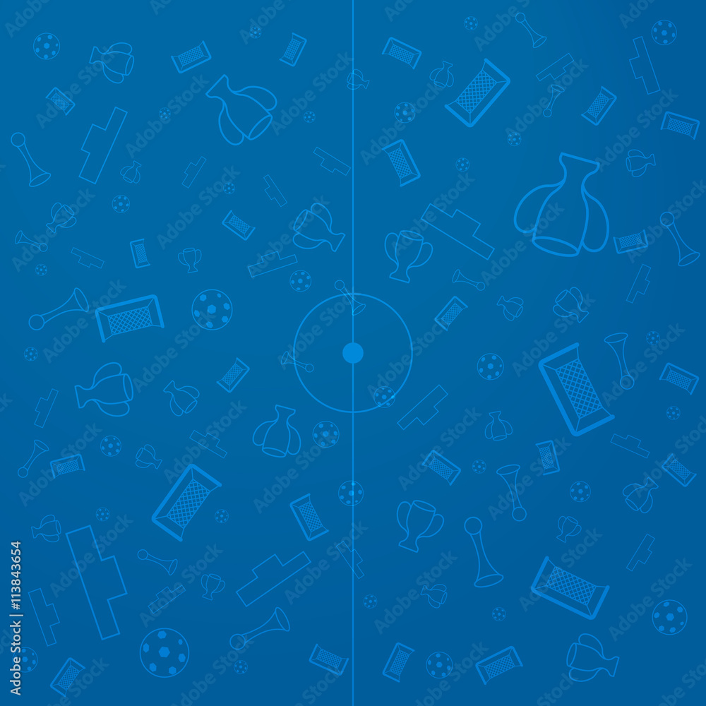 European Championship Background, Soccer Wallpaper, Sport Elements Illustration