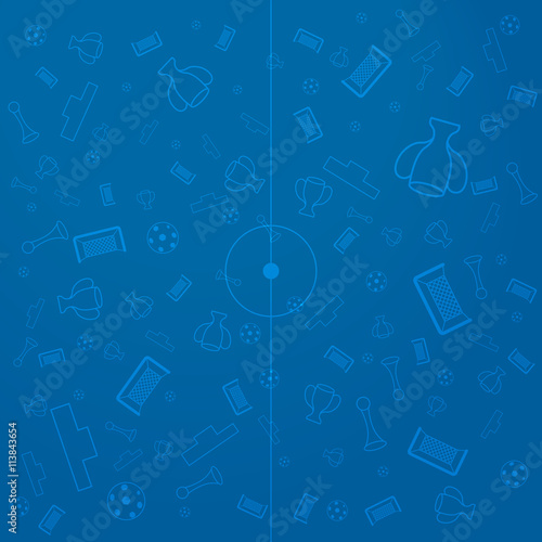 Εκτύπωση καμβά European Championship Background, Soccer Wallpaper, Sport Elements Illustration