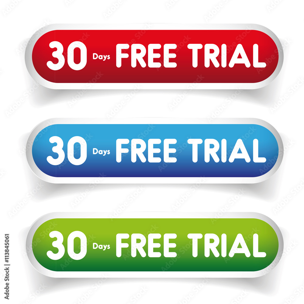 30 days free Trial vector button 30 days free Trial vector button