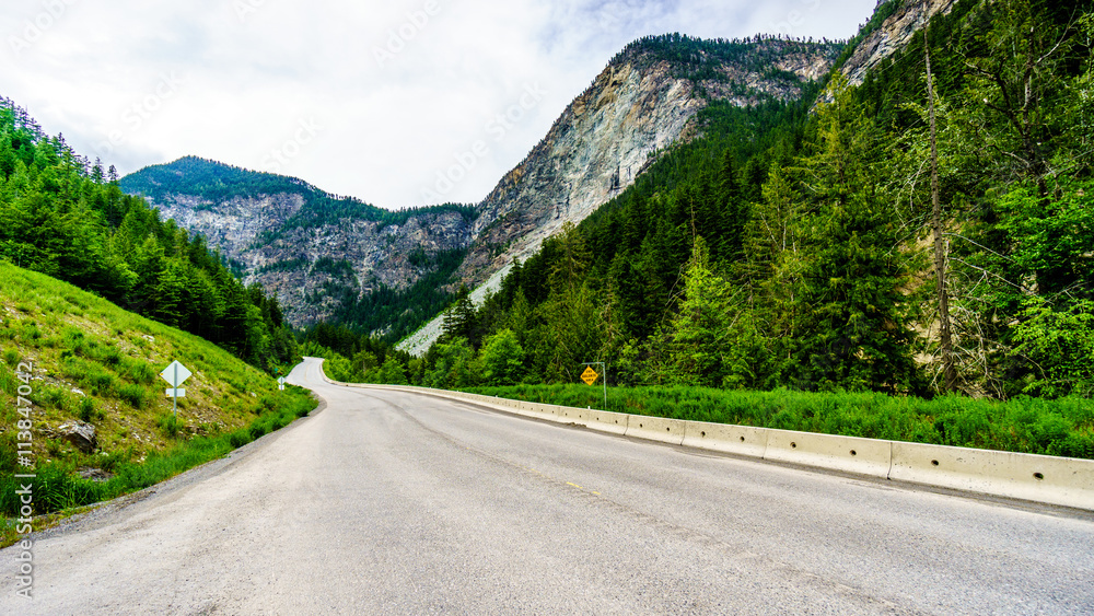 Highway 99, the Duffy Lake Road, as winds its way through the Coastal Mountains of British Columbia, Canada