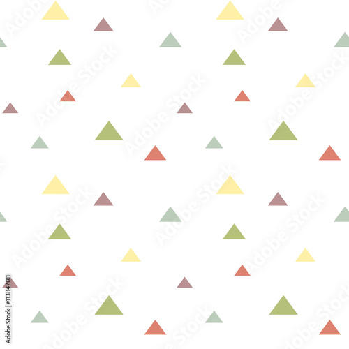 cute colorful triangles seamless vector pattern background illustration 